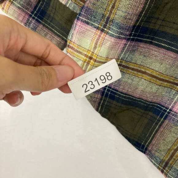 New Old Navy size XL the Boyfriend Shirt Cotton Flannel Relaxed Plaid Button Up - Picture 11 of 11